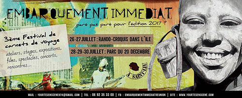 Carnets de croquis aquarellés Alain Ducros Ateliers et rando-croquis du Festival de carnets de voyage de Saint-Leu