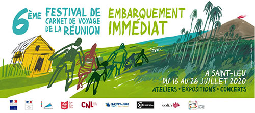 Carnets de croquis aquarellés Alain Ducros Ateliers du Festival de carnets de voyage de Saint-Leu 2020