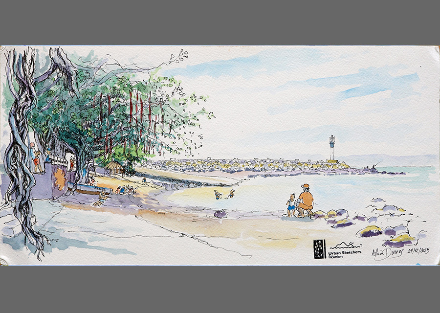 Port de Terre Sainte, croquis aquarellés  Alain Ducros